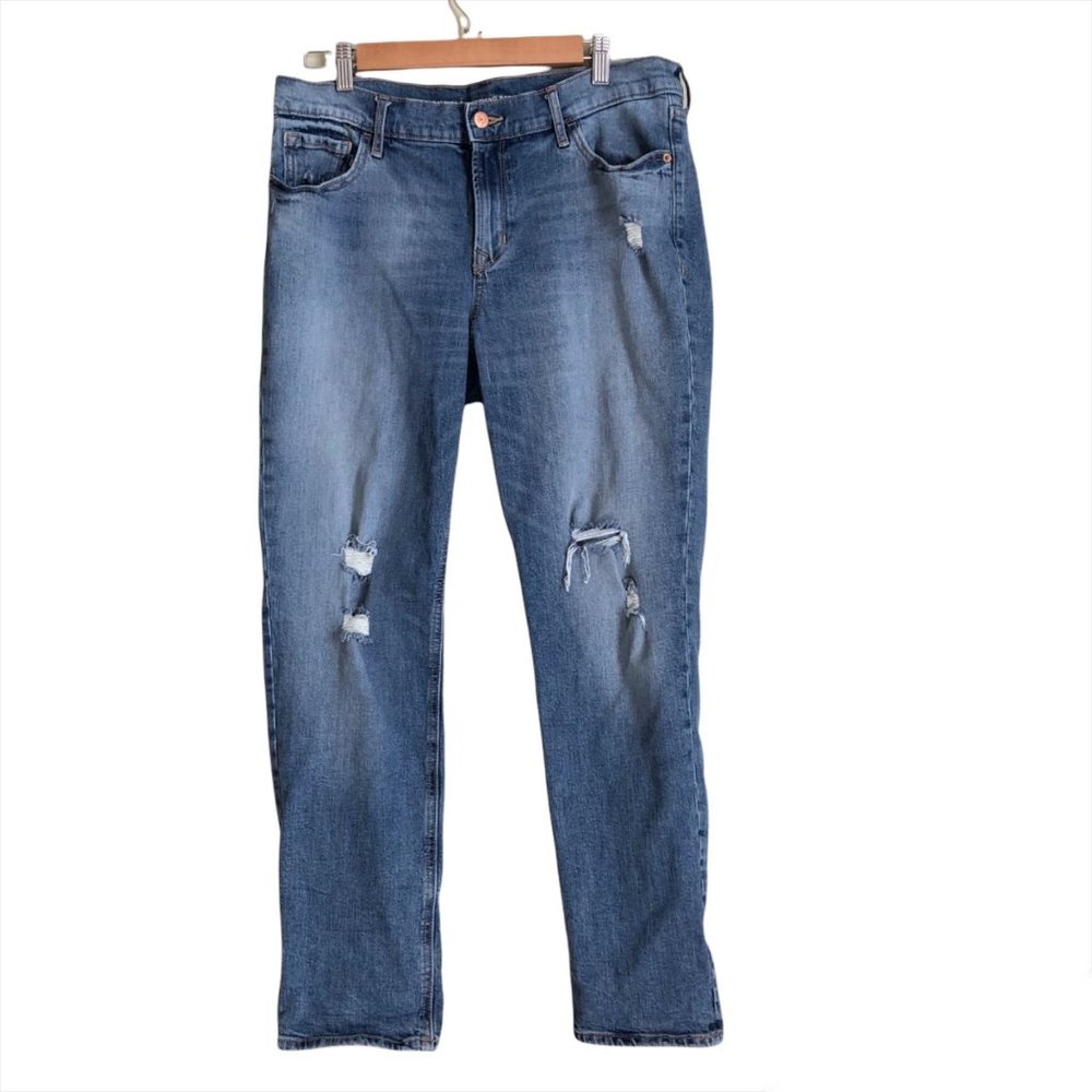 Old Navy Boyfriend Straight Leg Distressed Jeans size 12 Tall